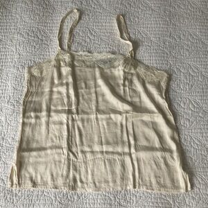 Silk Lace Trim Cami Top in Cream, Chico’s Women’s XL